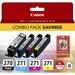 Canon PGI-270 CLI-271 (0373C005) Black Tri-Color Ink/Paper Combo