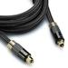 FosPower (50 Feet) 24K Gold Plated CL3 Rated Toslink Digital Optical Audio Cable (S/PDIF) - [Zero RFI & EMI Interference] Metal Connectors & Ultra Durable Nylon Braided Jacket