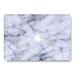 MacBook Pro 13 Case for MacBook Pro 13 Inch 2020 A2338 w/ M1 A2251 A2289 A2159 A1989 A1708 GMYLE Hard Snap on Matte Plastic Hard Shell Case Cover (White & Blue Marble)