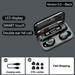 F9-5 TWS Wireless Bluetooth Earphones 8D HiFi Surround Sound Headsets Noise-Cancelling HD Binaural Call Earbuds with Touch Control LED Digital Power Display & 1500mAh Magnetic Charging Case Black