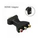 Wuffmeow To 3 RCA Video Audio Converter To AV Video Adapter Gold-plated Converter For Signal Transfer