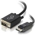Used C2G 6ft DisplayPort to VGA Adapter Cable - M/M - DisplayPort/VGA for Notebook Monitor Video Device - 6 ft - 1 x DisplayPort Male Digital Audio/Video - 1 x HD-15 Male VGA - Black