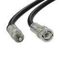 Black 6 ft BNC to RCA RG6 Cable - Professional Grade - Male BNC to Male RCA Cable - BNC Cable - 75 Ohm Coaxial 50/75 Ohm Connectors SDI HD-SDI CCTV Camera and More - 6 Feet Long in Black