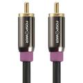 Subwoofer Cable (10 Feet) FosPower RCA to RCA Audio Stereo Cable Male to Male - Dual Shielded Cord | 24K Gold Plated Connector | Corrosion Resistant | Clean Sounding Signal