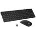 Tomshoo K-06 2.4G Wireless Keyboard and Mouse Combo Computer Keyboard with Mouse Plug and for Laptop Black