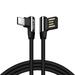 10ft Type-C Angle USB Cable for Motorola One 5G - Charger Cord USB-C Power Wire Sync 90 Degree P6Q Compatible With Motorola One 5G