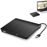 External DVD CD Drive USB 3.0 Ultra Slim Drives CD DVD RW Player/DVD CD ROM Drive/Writer/Rewriter/USB CD Burner Black