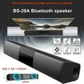 Ludlz BS-28A Portable Bluetooth Stereo Speaker FM Radio TF Card Home Theater Soundbar Bluetooth Portable Speaker Louder Volume Crystal Clear Stereo Sound Rich Bass