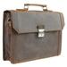 Vagarant Traveler 18 Slim Full Grain Leather Briefcase Laptop Bag w/Latch Lock LB38.VB