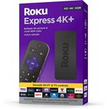 Roku Express 4K+ 2021 Streaming Media Player HD/4K/HDR with Smooth Wireless Streaming and Roku Voice Remote with TV Controls Includes Premium HDMI Cable