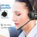 Trucker Bluetooth Headset with Microphone Wireless Cell Phone Headset Noise Cancelling Mic On Ear Bluetooth Headphones Bluetooth