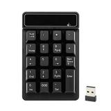 Douself 2.4Ghz Wireless Numeric Keypad Mechanical Feel Number Pad Keyboard 19 Keys w/ USB Receiver