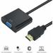HDMI to VGA Gold-Plated HDMI to VGA Adapter (Male to Female) for Desktop PC Projector HDTV Xbox and More - Black