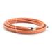 12 Feet (3.6 Meter) - Direct Burial Coaxial Cable 75 Ohm RF RG6 Coax Cable with Rubber Boots - Outdoor Connectors - Orange - Solid Copper Core - Designed Waterproof and can Be Buried