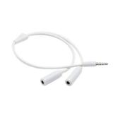 TureClos 3.5mm Earphone Audio Splitter Headset Adapter Cable Y Splitter Audio Cable 1 Male Jack To 2 Dual Female