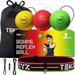 TEKXYZ Boxing Reflex Ball 3 Difficulty Levels Boxing Ball with Headband Softer Than Tennis Ball Perfect for Reaction Agility Punching Speed Fight Skill and Hand Eye Coordination Training