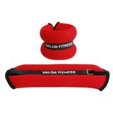 Valor Fitness Ankle or Wrist Weights -3 lb Each -Pair - Adjustable Velcro Straps - Home Workout - EA-11