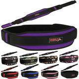 MRX Weight Lifting Belt with Double Back Support Gym Training 5 Wide Belts Purple S