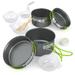 OWSOO Lixada Portable Outdoor Tableware Camping Cookware 2-3 People Multifunctional Portable Cooking Set for Outdoor