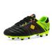 Dream Pairs Kids Girls & Boys Soccer Shoes Outdoor Soccer Cleats Trainers Shoes 160471-K Black/Lemon/Green/Red Size 2