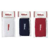 Wilson Double Wristband White Blue or Red