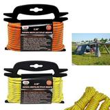 1/4 Neon Reflective Guyline Camping Tent Tarp Rope 50 Line Cord Paracord Guide