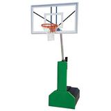 Thunder Pro Steel-Glass Portable Basketball System Scarlet