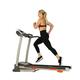 Sunny Health & Fitness Treadmill with Manual Incline Pulse Sensors Folding LCD Monitor for Exercise SF-T4400