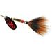 Mepps Black Fury Comet Mino Dressed Treble Inline Spinner Red Dot/Gray Orange Tail 1/4 oz Size 3 BF3T-FL