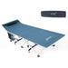 Nice C Folding Camping Cot Sleeping Bed Tent Cot with Pillow Carry Bag & Storage Bag Extra Wide Sturdy Heavy Duty Holds Up to 500 Lbs Lightweight Comfortable for Outdoor&Indoor(Grey)