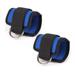 HOMEMAXS 2pcs Sport Ankle Strap Gym for Cable Machines for Butt and Leg Weights (Blue)