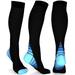 1-6-Pair Knee High Compression Socks Women with New Fun Pattern - Pro Support Stockings Hose Made for Pregnancy Foot Aches Running Nurses Travel