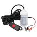 15W Underwater Fishing Attract Light LED Lamp Fish Finding System Light with 30ft Power Cord and Battery Clip