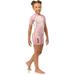 Kids Swimsuit Short Sleeve One-piece Shorty (Pink Years 2)