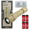 Surefire G2X Pro 600 Lumen LED Flashlight w/ 2 Extra CR123 & Battery Box - Tan