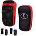 Kruzak Muay Thai Kick Pad for Training Kicking Strike Shield for Kickboxing Martial Arts Sparring Taekwondo Muay Thai MMA Karate and Combat Sports (Sold as Single) (Black/Red)