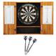 Viper Metropolitan Oak Steel Tip Dartboard Cabinet Viper Razorback Sisal Dartboard and Viper Underground Raven Steel Tip Darts 25 Grams