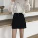 Women Fashion Summer Solid Color High Waist Pleated A-Line Mini Tennis Skirt