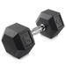 Philosophy Gym Rubber Coated Hex Dumbbell Hand Weight 35 lbs