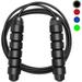 Zoogamo Tangle-Free Rapid Speed Adjustable Steel Jump Rope Workout with Foam Handles for Women Men and Kids Workout Gym Aerobic Exercise & Fitness (Black)
