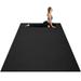 Gymax Large Yoga Mat 6 x 4 x 8 mm Thick Workout Mats for Home Gym Flooring Black