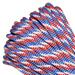 Paracord Planet Brand 550 lb Type III Commercial Grade Parachute Cord - Red White Blue Stripes 25 Feet - USA Made