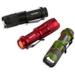 6 Tactical Mini LED Flashlights - Heavy Duty Metal Shell - Ultra Bright 300 Lumen Survival Camping Light - 2 Red 2 Black and 2 Camo - By Sakeen