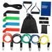 17Pcs Resistance Bands Set Workout Fitness Exercise Bands Loop Bands Tube Bands Door Anchor Ankle Straps Cushioned Handles with Carry Bags for Home Gym Travel