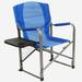 Kamp-Rite Director s Chair Outdoor Camping Folding Chair with Side Table Blue