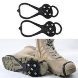 5-stud Anti Slip Ice Grips Crampons Adult Kids Snow Shoes Spikes Boots Cleats stretch tight rubber band Slip-on Stretch Footwear