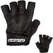 Contraband Black Label 5150 Mens Pro Leather Fingerless Weight Lifting Gloves - Durable Light - Medium Padded Split Leather Gym Gloves - Perfect Classic Lifting Gloves (Pair) (Black Large)