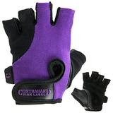 Contraband Pink Label 5057 Womens Basic Lifting Gloves (Pair) - Light-Medium Padded Durable Leather Palm Fingerless Classic Workout Gloves Designed & Sized for Women (Purple Large)