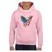 IWPF - Big Girls Hoodies and Sweatshirts - American Flag Eagle USA