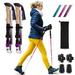 High Stream Gear Women s Collapsible Walking Sticks 2 Long Lightweight Foldable Hiking & Trekking Poles Adjustable Quick Lock Folding Backpacking Poles with Accessories (Purple)